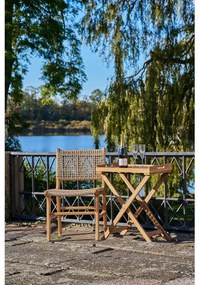 Derby étkezőszék, teakfa/polyrattan, natúr