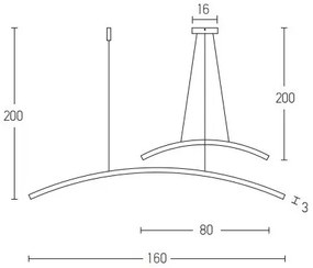 Zambelis 20130 - LED Dimmelhető csillár zsinóron LED/48W/230V fekete