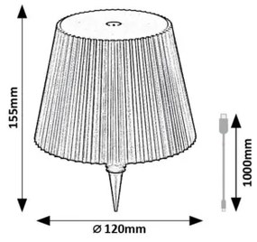 Rabalux 77142 - LED DImmelhető palack lámpabúra BURDUR LED/2W/5V IP44
