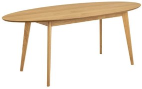 Asztal Oakland 1030Tölgy, 76x90x200cm, Közepes sűrűségű farostlemez, Természetes fa furnér, Fa