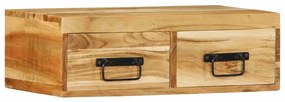 tömör akácfa falra szerelhető TV-szekrény 60x30x19 cm