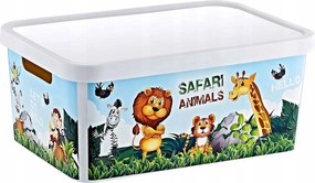 Rendszerező Tároló Fedéllel Stafi Safari 4,5 L Játékok Zsírkréta Építőkockák