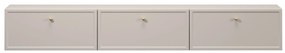 Lorini fali TV-szekrény 200 cm fiókokkal - kasmír / arany fogantyúk