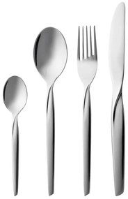 Ezüstszínű rozsdamentes acél evőeszköz készlet 16 db-os Twist – Gense