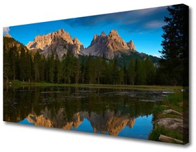 Vászonkép falra Forest Lake Landscape 140x70 cm