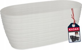 Virágtartó 27cm Ovális Növényvédő Műanyag Fehér