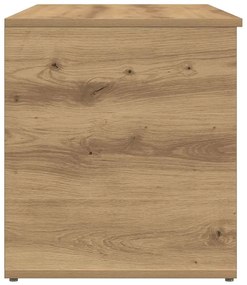 kézműves tölgy színű szerelt fa tárolóláda 84 x 42 x 46 cm