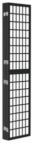 5 paneles fekete japán stílusú összecsukható paraván 200x170 cm