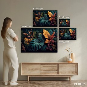 DUBLEZ | Modern kép a nappaliba - Neon dzsungel