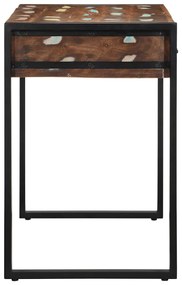 íróasztal többszínű 100x50x75 cm tömörfa, újrahasznosított fa