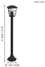 Eglo 93408 - LED Kültéri lámpa ALORIA E27/8,5W/230V IP44