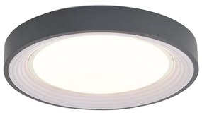 Modern szürke mennyezeti lámpa fehér színnel, 38 cm, LED-del, dimmelhető RGB - Kanton