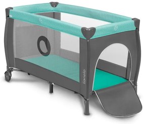 Lionelo - Utazó kiságy SVEN PLUS szürke/türkiz