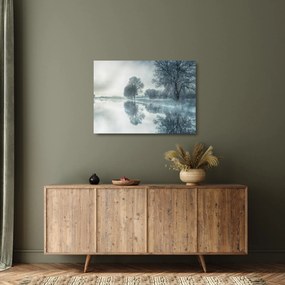 Téli természet képe (üvegen) (70x50 cm)