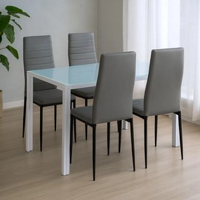 Midland 4+1 étkező garnitúra szürke-fekete