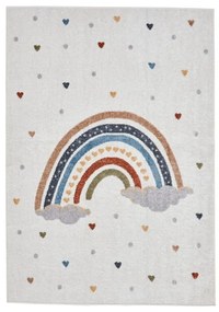 Krémszínű gyerek szőnyeg 120x170 cm Vida Rainbow – Think Rugs