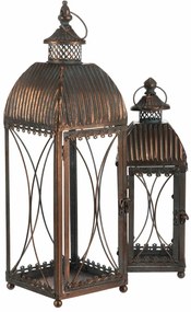 Romance fém lámpáskészlet, 2 db, réz