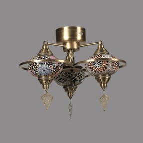 Felületre szerelhető csillár  YENI 3xE27/40W/230V réz