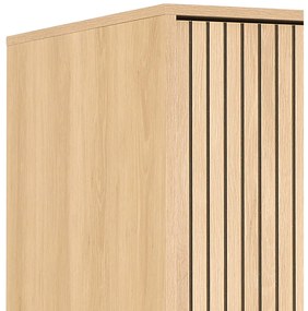 Natúr színű ruhásszekrény tölgyfa dekorral 51x200x60 cm Albany – Actona