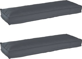 vidaXL Raklap párna készlet 2 pcs Antracit 120 x 40 x 8 cm