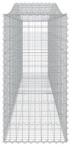 vidaXL 10 db íves horganyzott vas gabion kosár 400x50x100/120 cm