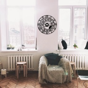 Enzoclock fém falióra, 48×48 cm – S025