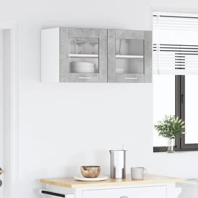 Függő szekrény Riga Beton szürke és fehér 80 x 31 x 40 cm