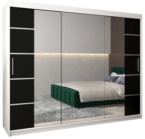 Ruhásszekrény 250 cm Verika 4 250 (fehér + fekete). 1064319