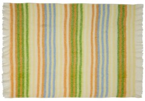 Sárga-zöld gyapjúkeverék takaró 140x200 cm Loom – Hübsch