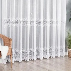 Jacquard függöny fehér szalagfüggöny 400cm x 240 mintával