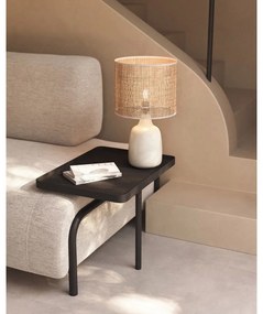 Krémszínű-natúr színű kerámia asztali lámpa (magasság 46 cm) Erna – Kave Home