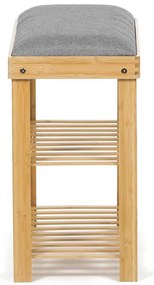 Natúr Bambusz Cipős, Szürke Színben DR-N1010 GREY2