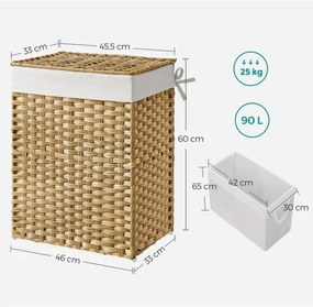 FLYN rattan szennyeskosár