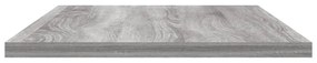 4 db szürke sonoma színű szerelt fa fali polc 60 x 20 x 1,5 cm
