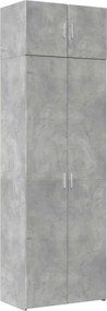 vidaXL betonszürke szerelt fa tárolószekrény 70 x 42,5 x 225 cm
