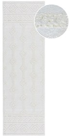 Krémszínű zsenília futószőnyeg 60x240 cm Shyla – Flair Rugs