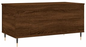 Barna tölgyszínű szerelt fa dohányzóasztal 90x44,5x45 cm