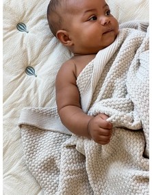 Világossárga-kék bio pamut steppelt gyerek takaró 90x120 cm Balloon – Cam Cam Copenhagen