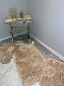 Scott Bézs három részből álló fürdőszobai szőnyeg szett 50x80 cm