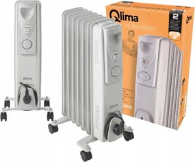 Háztartási Elektromos Olajradiátor Qlima Kerekekkel 1500W Fehér EOR2015