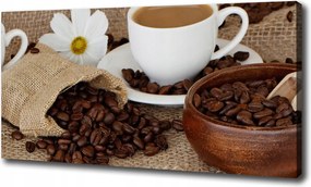 Vászonkép Kávé tejjel 100x70 cm