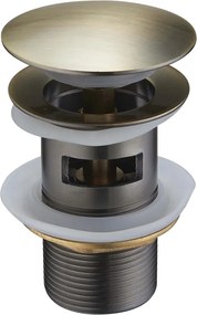 Mexen klikk-klakk kör alakú dugó túlfolyóval, antik réz - 79920-40