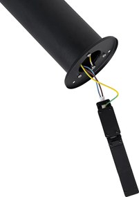 Fekete kültéri állólámpa opálbúrával 70 cm - Odense