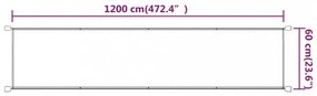 tópszínű oxford-szövet függőleges napellenző 60 x 1200 cm