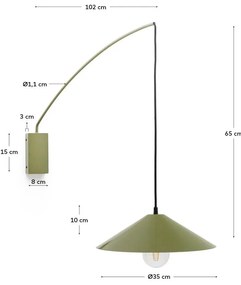 Zöld fali lámpa ø 35 cm Kally – Kave Home