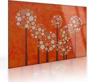 Kép - Narancssárga erdő (üvegen) (70x50 cm)