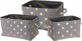 Apróságok Kosár Szürke Kosár Csillagok 3 db-os Játék