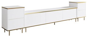 TV szekrény Imaj - White, Gold