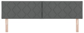 LED Fejtámla Gyémánt Blokk Design Sötétszürke 180 cm Szövet