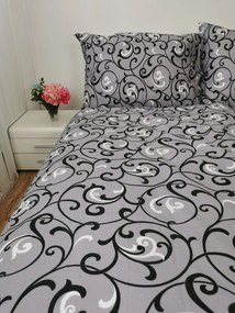 Pamut lepedők Ornament szürke TiaHome - 1x Párna 90x70cm, 1x Paplan 140x200cm
